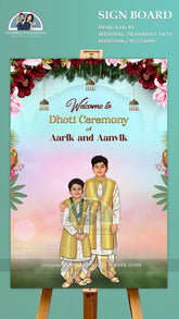 DCP-014 | Personalized Dhoti Function Welcome Board